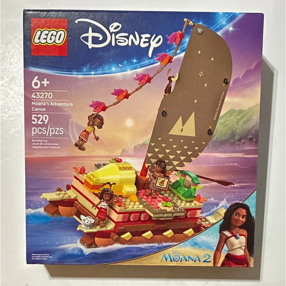 LEGO Disney Moana 2 Adventure Canoe 43270 New Factory Sealed 529 Pieces